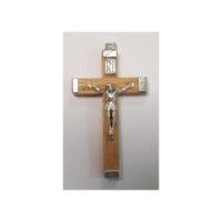 Cruz Madera y Metal c/ Cristo 5 cm Marron Claro