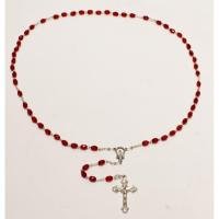 Rosario Cristal Facetado Rojo 5 mm*