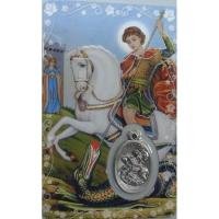 Estampa con Medalla San Jorge 5.5 x 8.5 cm (P5)
