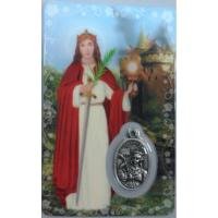 Estampa con Medalla Santa Barbara 5.5 x 8.5 cm (P5)