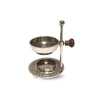 Quemador Esencia para velita de te (Tealights) 11 x 08 cm  (Niquelado)