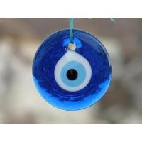 Amuleto Proteccion Ojo Turco Cristal Redondo 3 cm (Para Colgar)