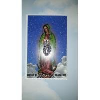 Estampa con Medalla Virgen de Guadalupe 6 x 10 cm (PS)