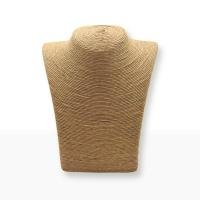 Expositor Busto rafia color café 22 x 20 cm