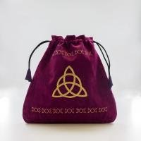 Bolsa Tarot Terciopelo Morada 20,5 x 20 cm (Motivo Simbolo Embrujadas - Diosas) * (PS)