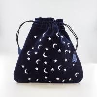 Bolsa Tarot Terciopelo Azul 20,5 x 20 cm (Motivo Estrellas y Lunas) * (PS)