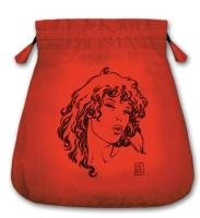 Bolsa Tarot Manara - Terciopelo 20,5 x 20 cm (Roja) (HAS)