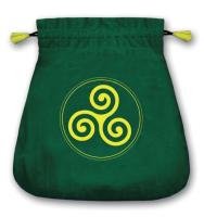 Bolsa Tarot Terciopelo Verde 20,5 x 20 cm (Motivo Trisquel) * (PS)