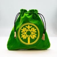 Bolsa Tarot Terciopelo Verde 20,5 x 20 cm (Motivo Arbol Celta) * (PS)